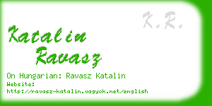 katalin ravasz business card